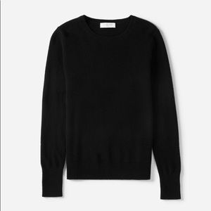EVERLANE Black Crewneck Mongolian Cashmere Sweater